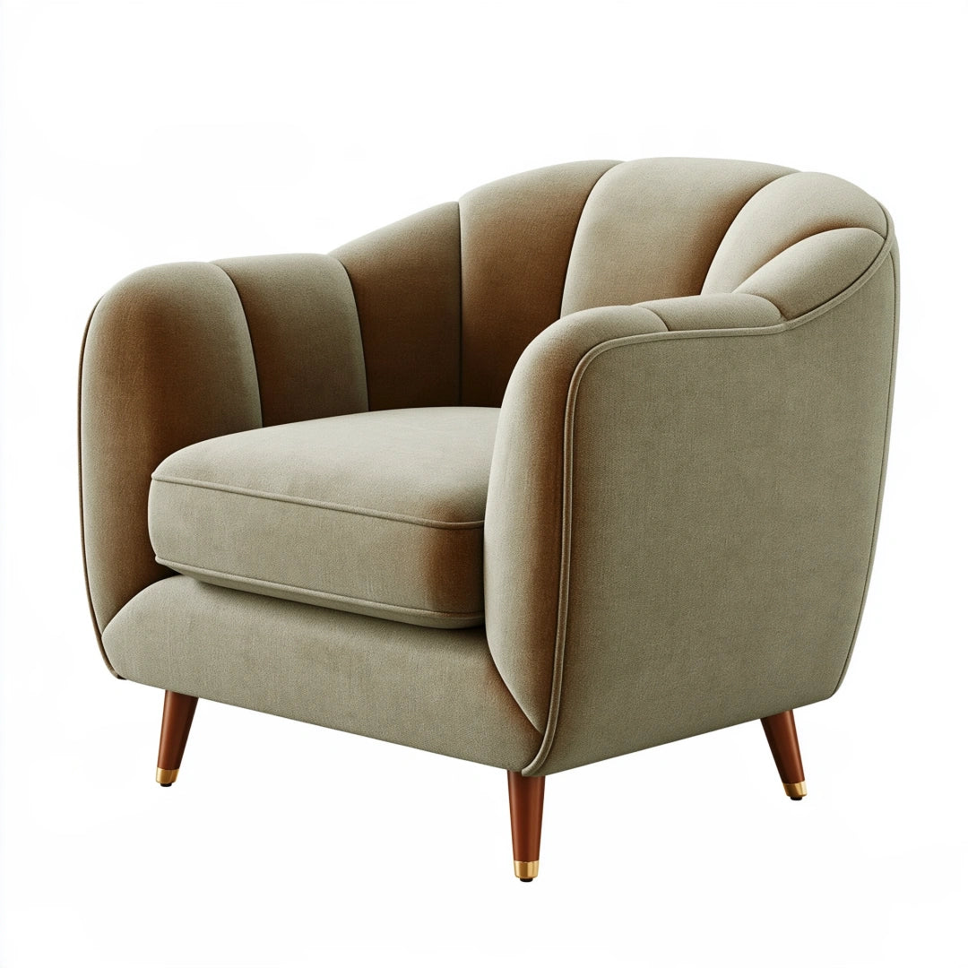 Sessel 90 x 80 x 78 cm Textilbezug Beige moderner Polstersessel