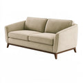 2-Sitzer Sofa 170 x 88 x 82 cm in Beige mit Textilbezug und Holzfüßen - modern