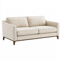 2-Sitzer Sofa 180 x 85 x 85 cm Stoff Beige mit Holzfüßen im modernen Stil