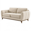 2-Sitzer Sofa 180 x 90 x 85 cm Creme Stoffbezug Modernes Wohnzimmer